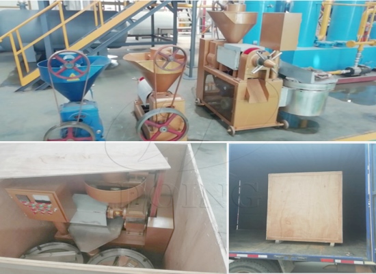 河南新鄉(xiāng)客戶訂購的50千克/小時菜籽榨油機發(fā)貨啦！